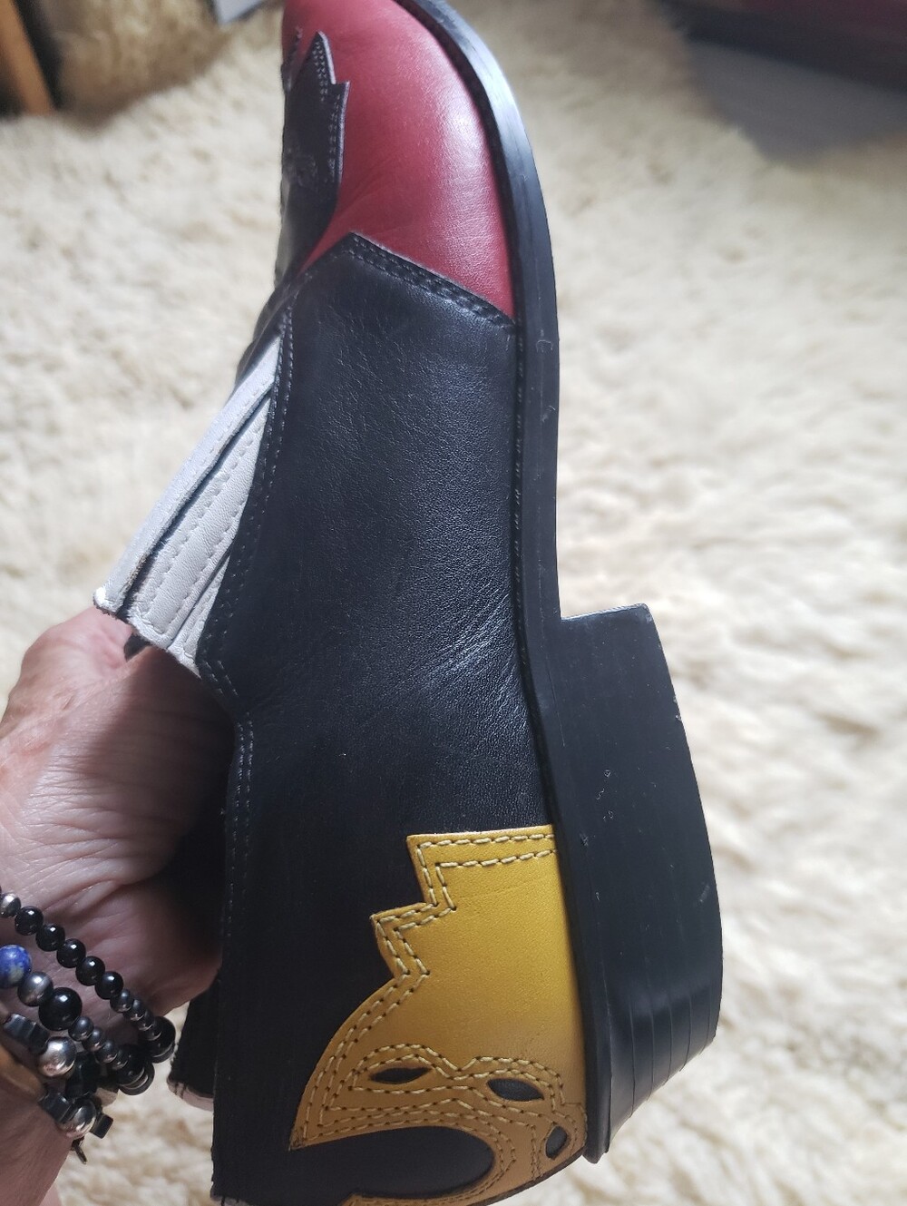 Vtg Mootsies Tootsies Western Loafers 8.5 Leather - Picture 4 of 14